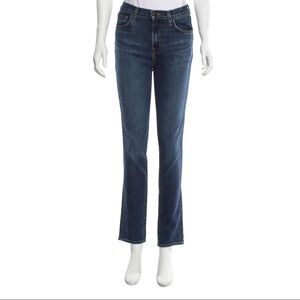 J brand indigo high rise straight leg jeans